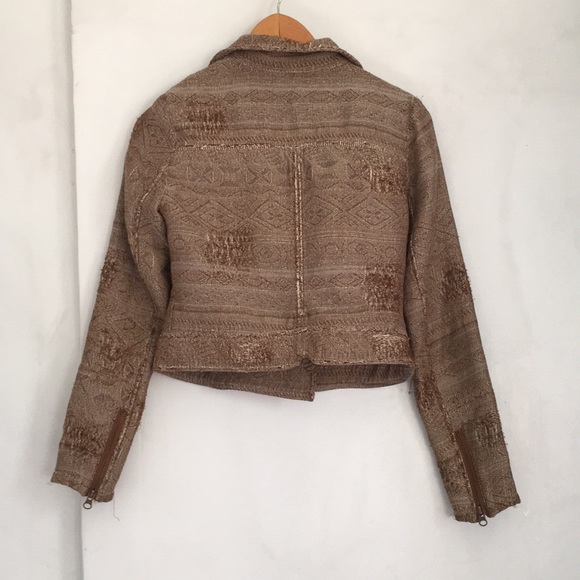 Free People Brown Distressed Moto Jacket - Picture 8 of 8